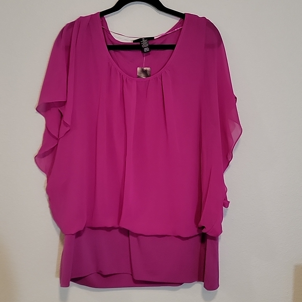 NWT- Style & Co- Pink- 3X- Blouse